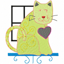 Cats Embroidery Design 5 Cats Embroidery Design 5